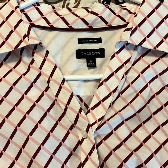 Talbots Button Front L/S Print Blouse - Picture 6 of 6